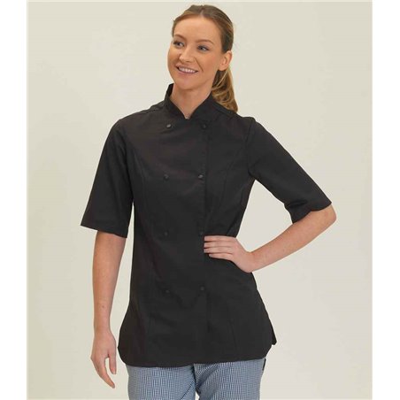 Dennys Ladies Short Sleeve Premium Chef's Jacket