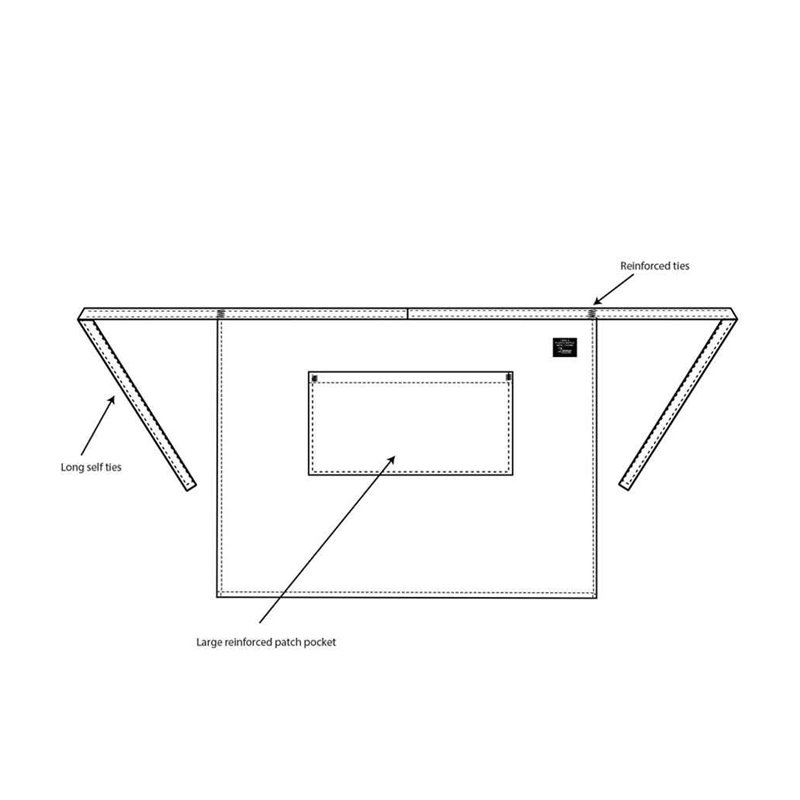Dennys Polyester Waist Apron with Pocket