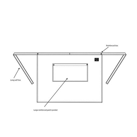Dennys Polyester Waist Apron with Pocket