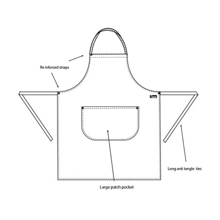 Dennys Bib Apron with Pocket