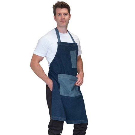 Dennys Heavyweight Denim Pocket Bib Apron