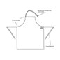 Dennys Cross Dyed Denim Bib Apron with Pocket