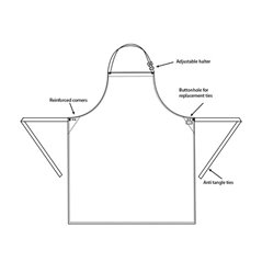 Dennys Stripe Bib Apron