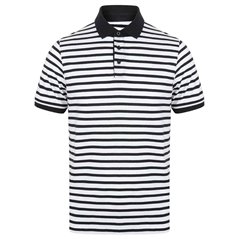 Front Row Striped Jersey Polo Shirt