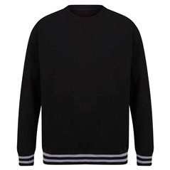 Front Row Unisex Striped Cuff Sweatshirt