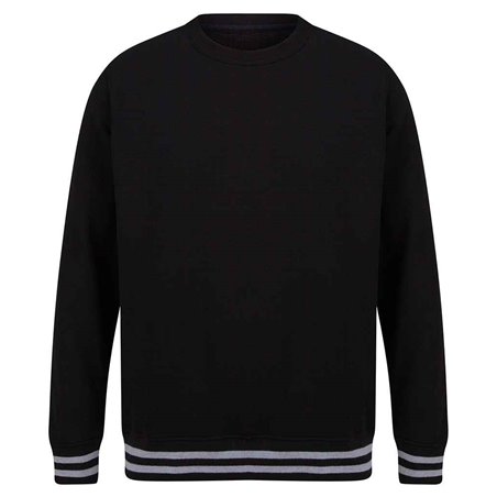 Front Row Unisex Striped Cuff Sweatshirt