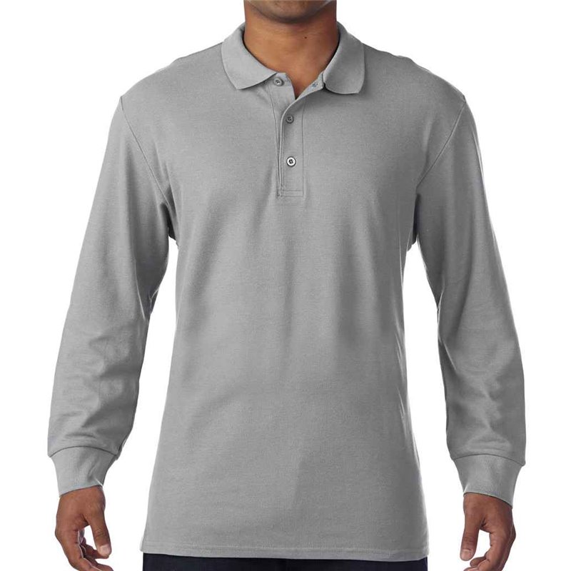Gildan Long Sleeve Premium Cotton Double Piqué Polo Shirt