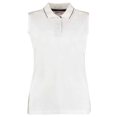 Kustom Kit Ladies Proactive Sleeveless Cotton Piqué Polo Shirt