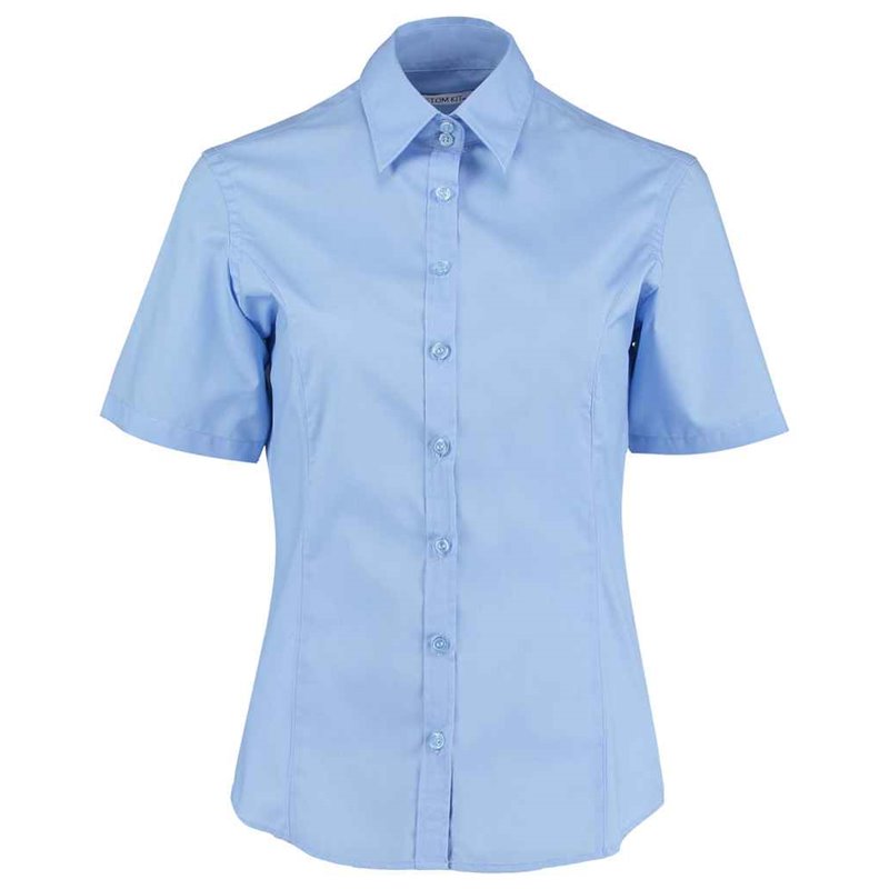 Kustom Kit Ladies Short Sleeve Tailored Business Shirt