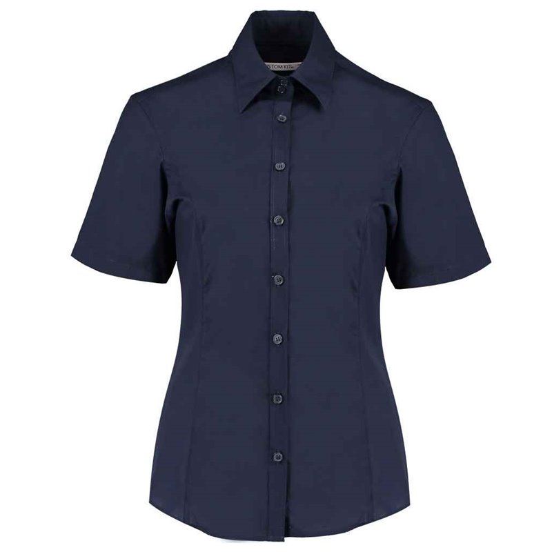 Kustom Kit Ladies Short Sleeve Tailored Business Shirt