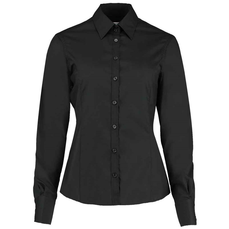 Kustom Kit Ladies Long Sleeve Tailored Business Shirt