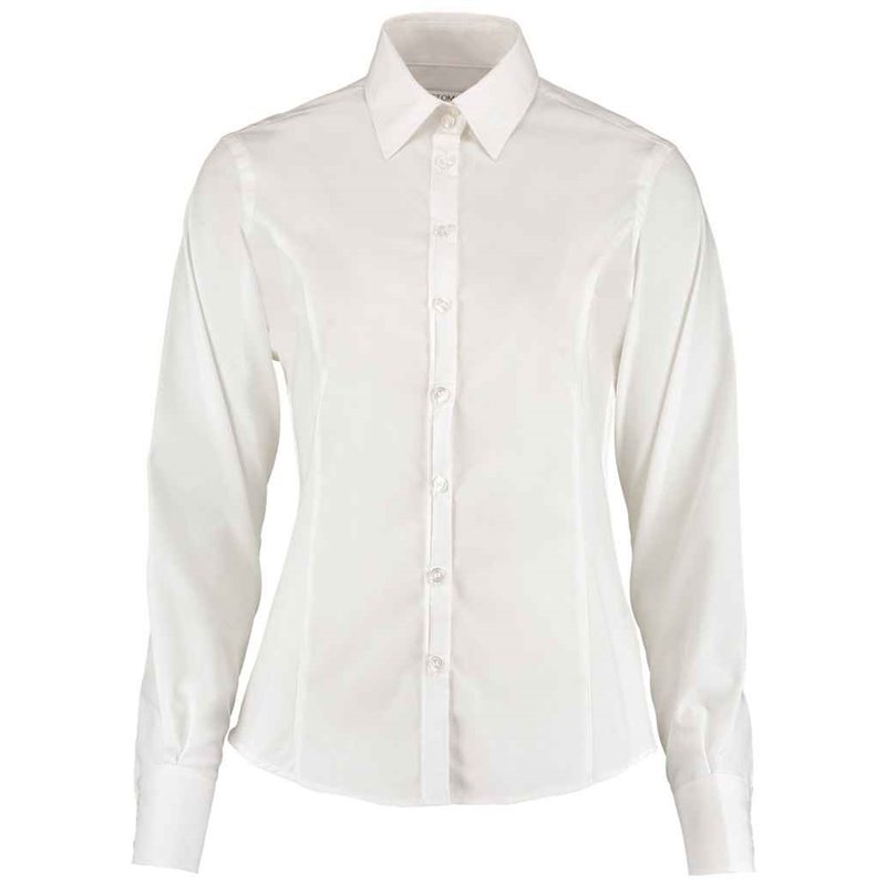 Kustom Kit Ladies Long Sleeve Tailored Business Shirt