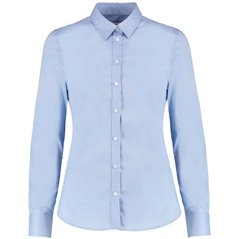 Kustom Kit Ladies Long Sleeve Tailored Stretch Oxford Shirt
