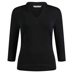 Kustom Kit Ladies 3/4 Sleeve Mandarin Collar Top