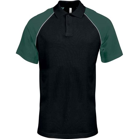 Kariban Baseball Cotton Piqué Polo Shirt