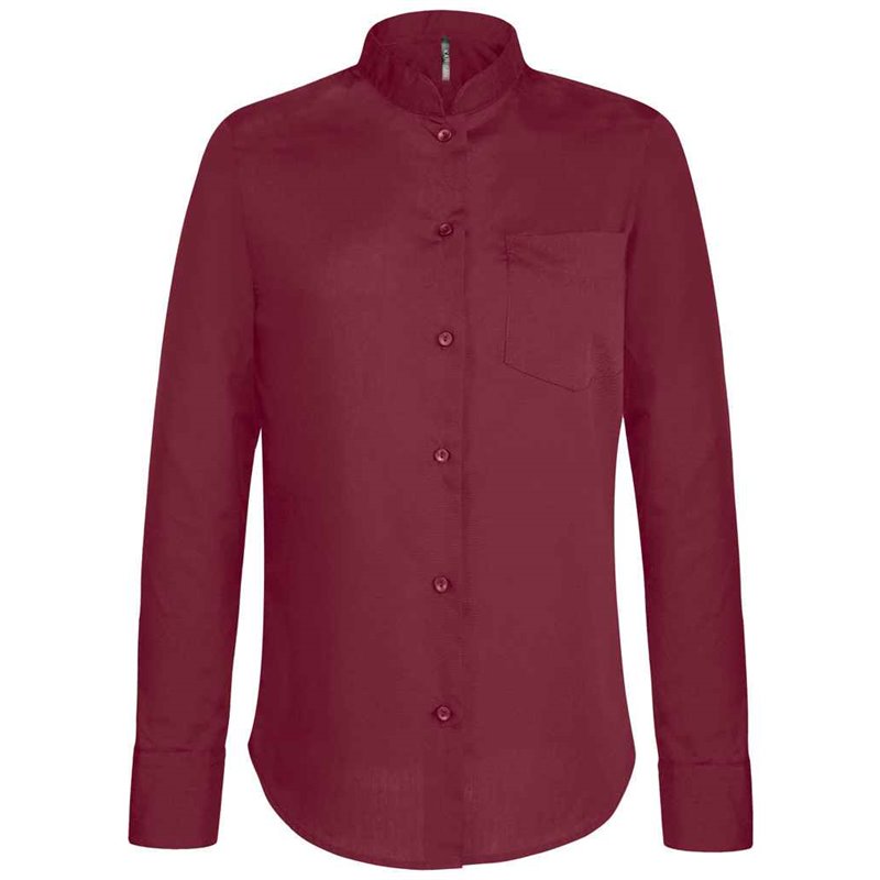 Kariban Ladies Long Sleeve Mandarin Collar Shirt
