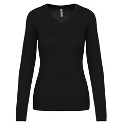 Kariban Ladies Cotton Acrylic V Neck Sweater