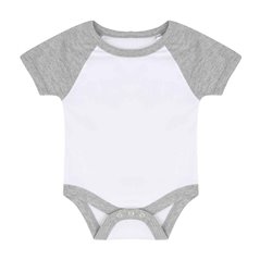 Larkwood Essential Short Sleeve Baby Baseball Bodysuit