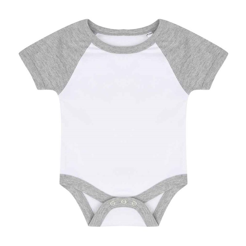 Larkwood Essential Short Sleeve Baby Baseball Bodysuit