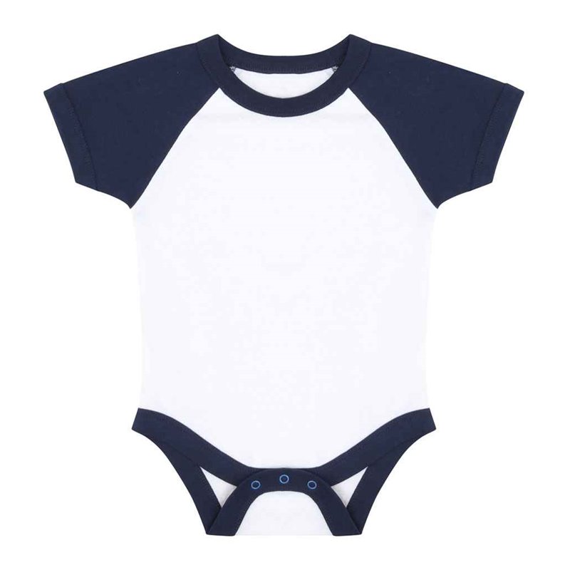 Larkwood Essential Short Sleeve Baby Baseball Bodysuit