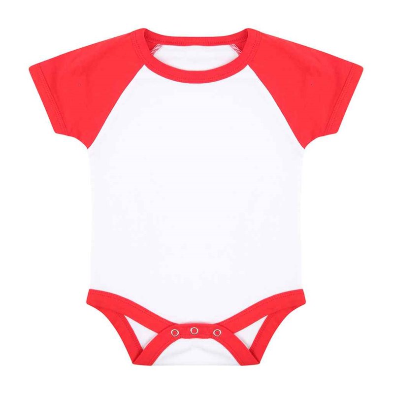 Larkwood Essential Short Sleeve Baby Baseball Bodysuit