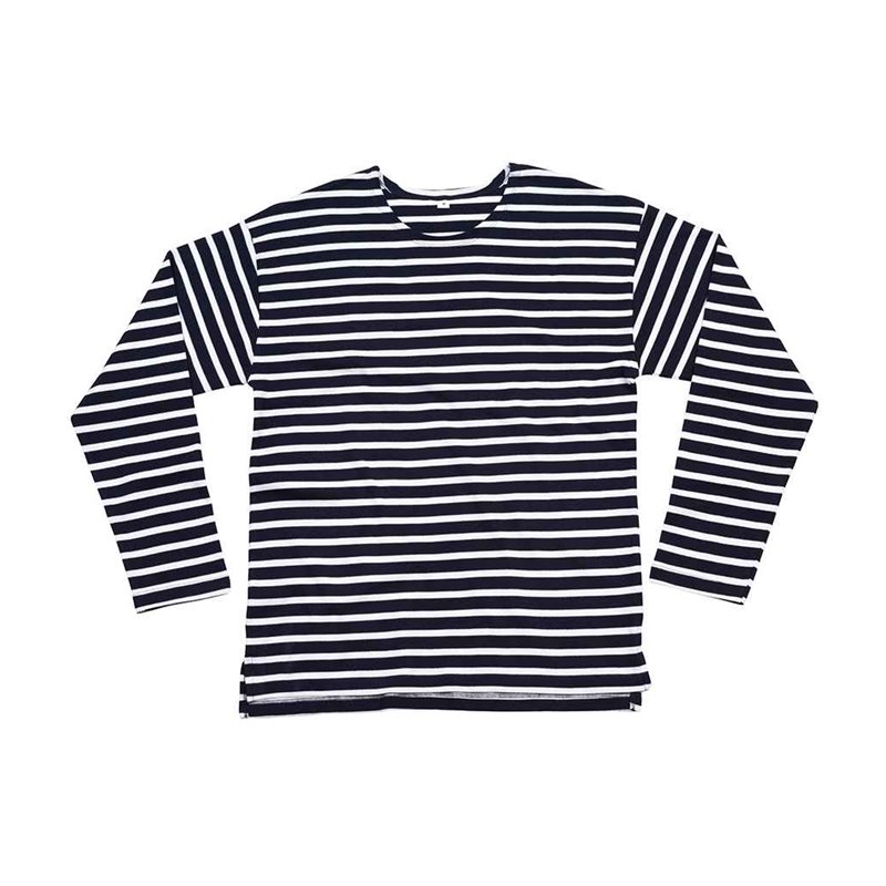 One By Mantis Unisex Long Sleeve Breton Stripe T-Shirt
