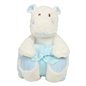 Mumbles Hippo with Printed Fleece Blanket