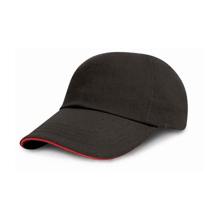 Result Low Profile Heavy Brushed Cotton Cap with Sandwich Peak