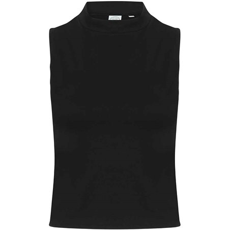 SF Ladies High Neck Crop Vest
