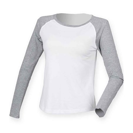 SF Ladies Long Sleeve Baseball T-Shirt