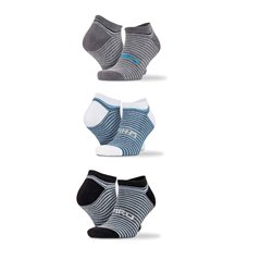 Spiro 3 Pack Mixed Stripe Sneaker Socks