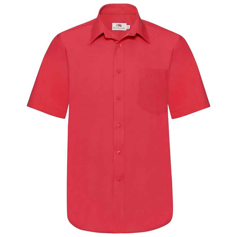 Fruit of the Loom Short Sleeve Poplin Shirt