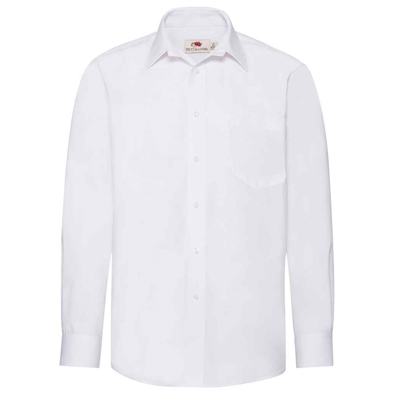 Fruit of the Loom Long Sleeve Poplin Shirt