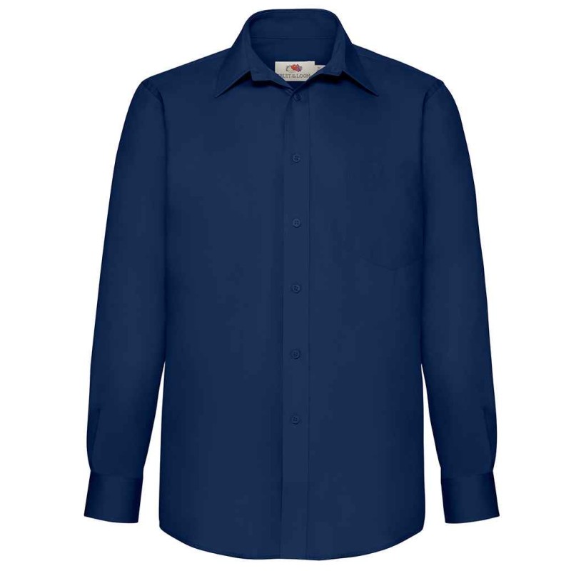 Fruit of the Loom Long Sleeve Poplin Shirt