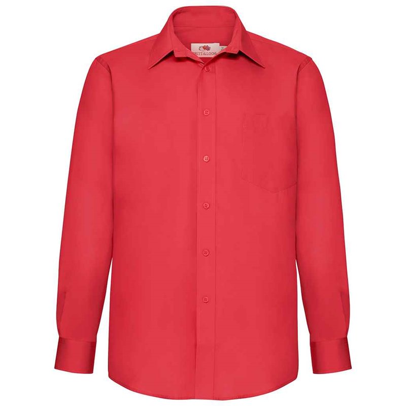 Fruit of the Loom Long Sleeve Poplin Shirt