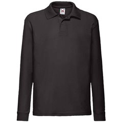 Fruit of the Loom Kids Long Sleeve Poly/Cotton Piqué Polo Shirt