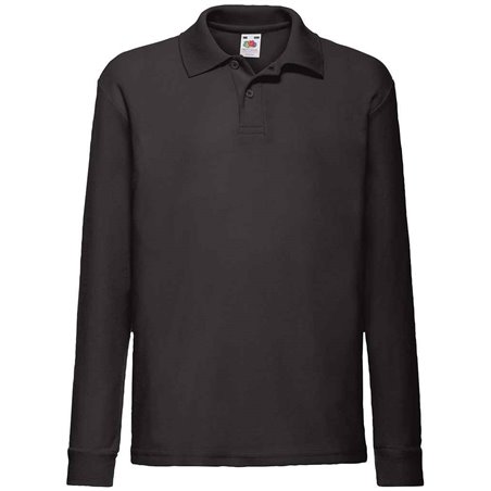 Fruit of the Loom Kids Long Sleeve Poly/Cotton Piqué Polo Shirt