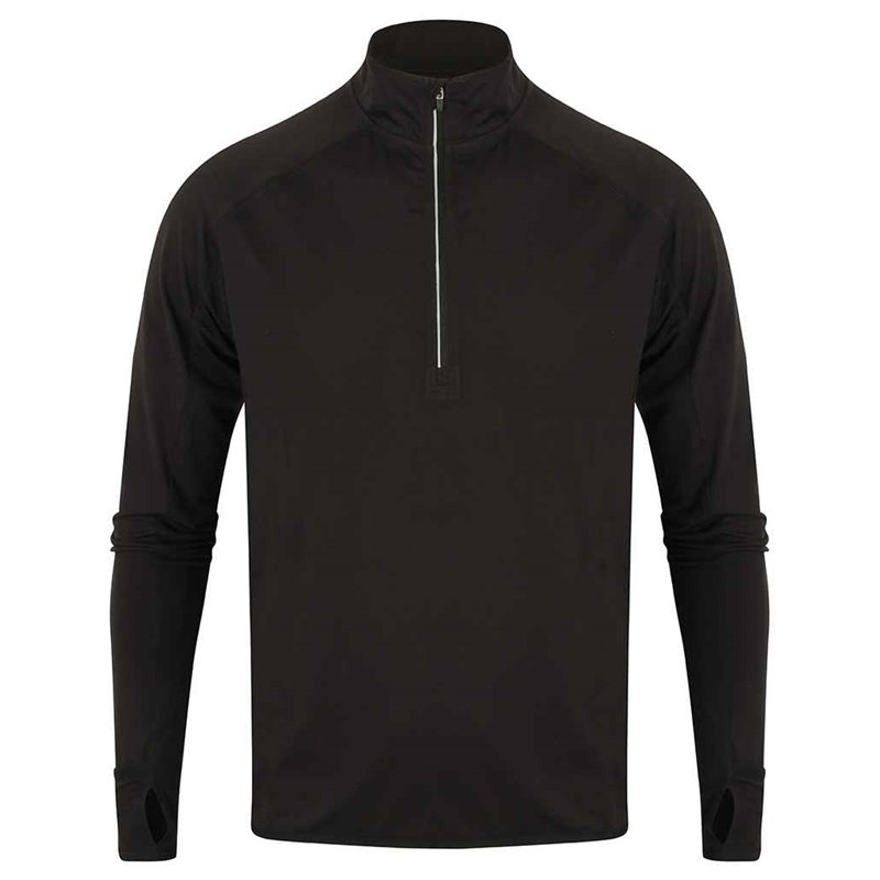 Tombo Long Sleeve Zip Neck Performance Top