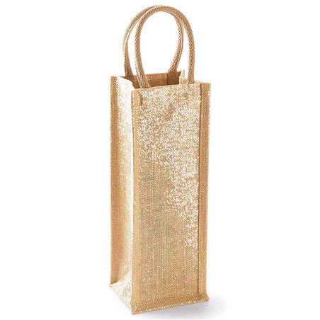 Westford Mill Shimmer Jute Bottle Bag