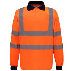 Yoko Hi-Vis Long Sleeve Polo Shirt