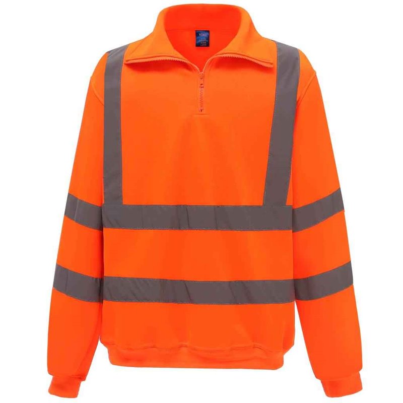 Yoko Hi-Vis Zip Neck Sweatshirt