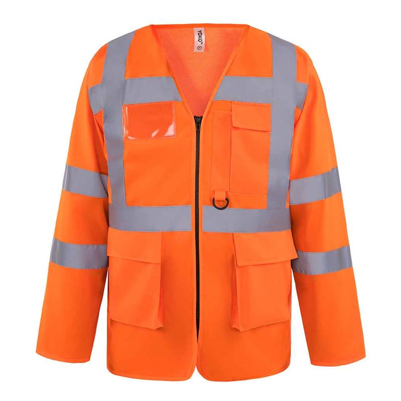 Yoko Hi-Vis Executive Long Sleeve Waistcoat