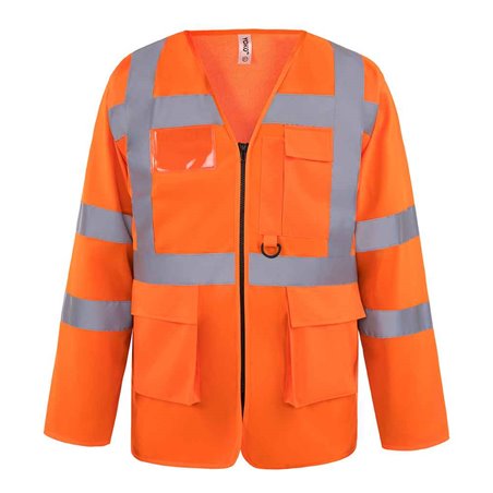 Yoko Hi-Vis Executive Long Sleeve Waistcoat