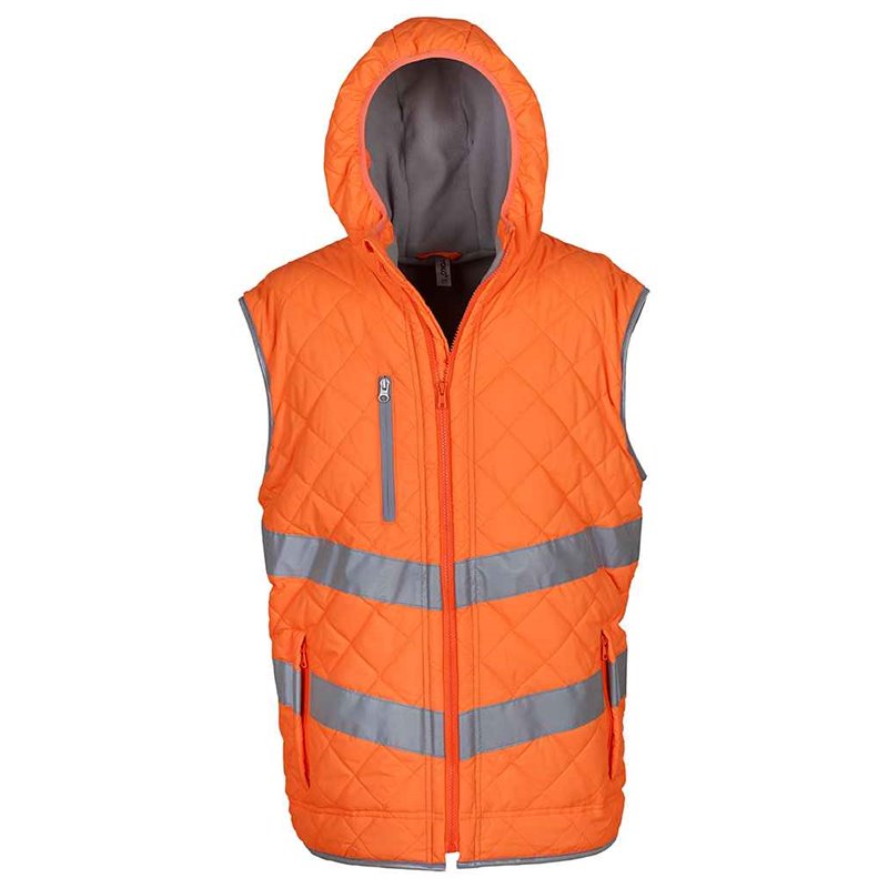 Yoko Hi-Vis Kensington Hooded Gilet