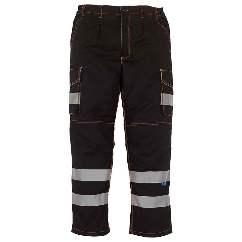 Yoko Hi-Vis Cargo Trousers with Knee Pad Pockets