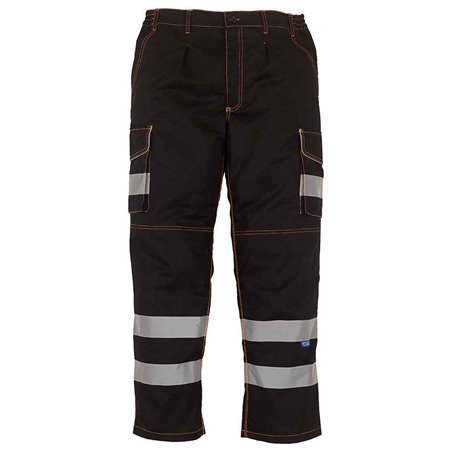 Yoko Hi-Vis Cargo Trousers with Knee Pad Pockets