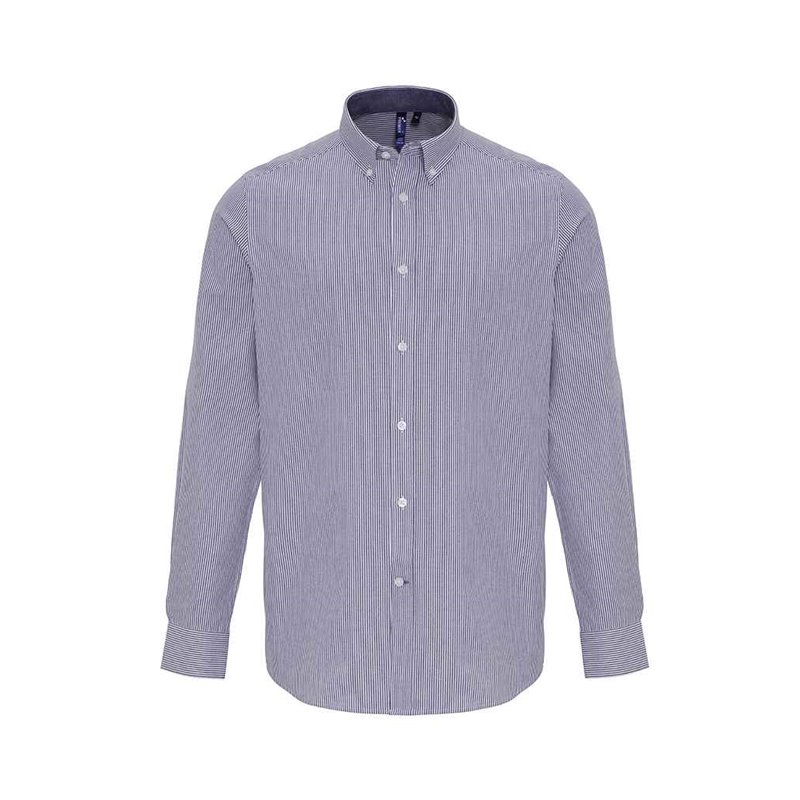 Premier Long Sleeve Striped Oxford Shirt