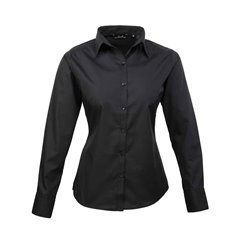 Premier Ladies Long Sleeve Poplin Blouse
