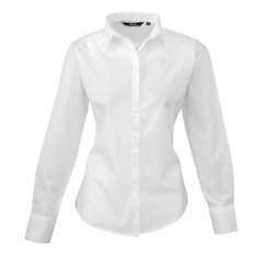 Premier Ladies Long Sleeve Poplin Blouse