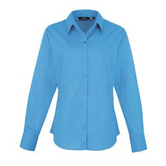 Premier Ladies Long Sleeve Poplin Blouse